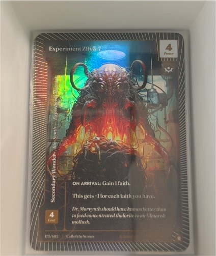 2025 Wonders of the First Call of the Stones #173 Experiment Z9v3-7 — front