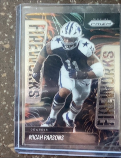 2025 Panini Prizm Fireworks #18 Micah Parsons — front