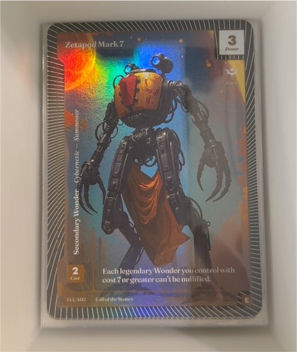 2025 Wonders of the First #144 Zetapod Mark 7 — front