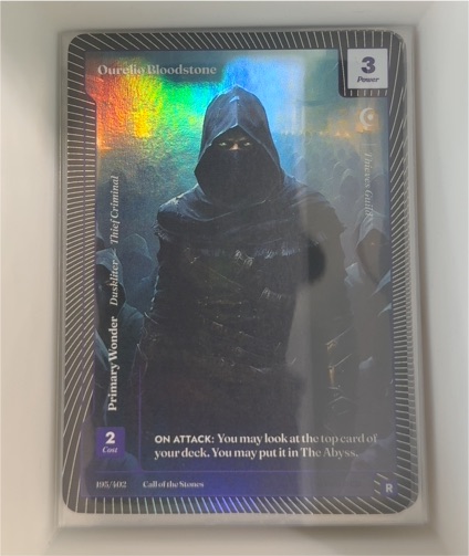2025 Wonders of the First Call of the Stones #195 Ourelio Bloodstone — front