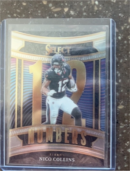 2025 Panini Select #8 Nico Collins Select Numbers — front