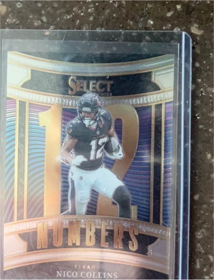 2025 Panini Select #8 Nico Collins Select Numbers — front