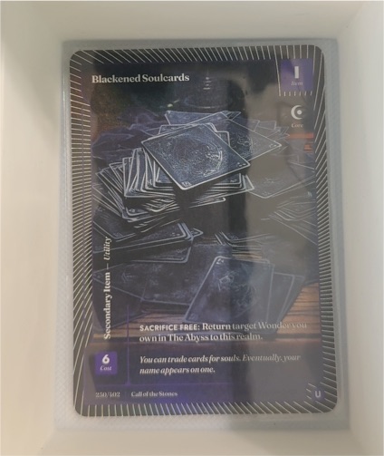 Wonders of the First #230 Blackened Soulcards Call of the Stones — front