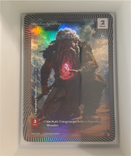 Wonders of the First Formless Foil Uncommon Obsidius Spiceway 280/402 — front