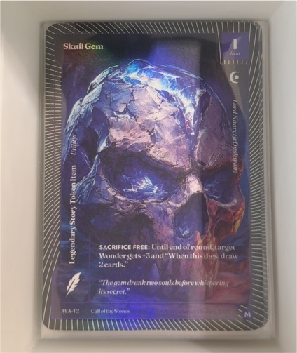2025 Call of the Stones AMA-T2 Skull Gem — front