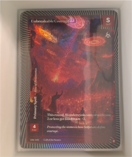 2025 Wonders of the First #258 Unbreakable Courage — front