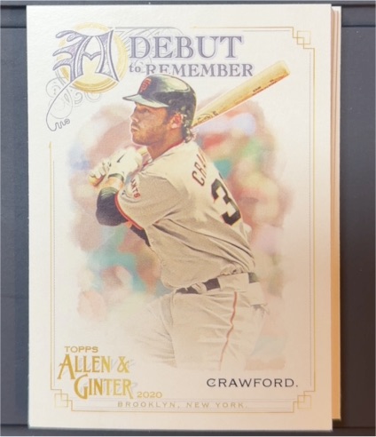 2020 Topps Allen & Ginter #DTR-5 Brandon Crawford A Debut to Remember — front