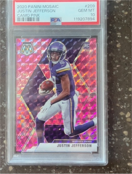 2020 Panini Mosaic #209 Justin Jefferson — front
