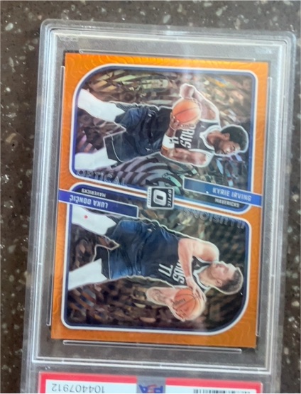 2023 Panini Donruss Optic #4 Kyrie Irving Luka Doncic Orange /39 — front