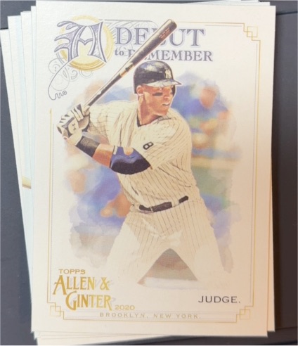 2020 Topps Allen & Ginter A Debut to Remember #DTR-14 Aaron Judge — front