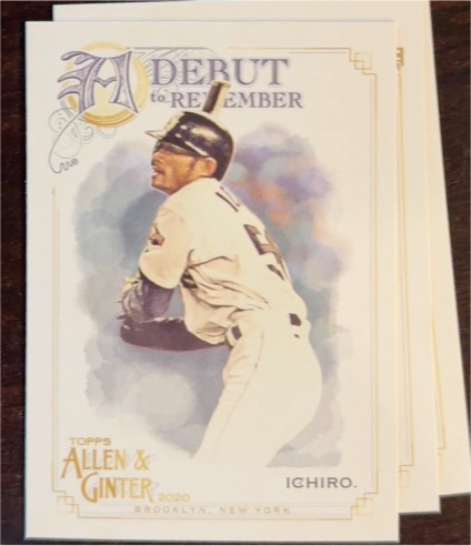 2020 Topps Allen & Ginter #DTR-30 Ichiro Suzuki A Debut to Remember — front