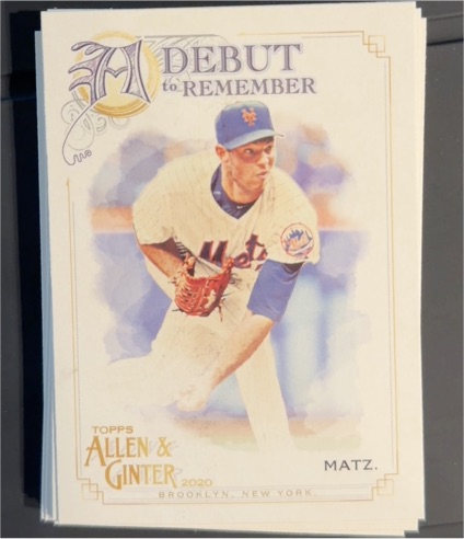2020 Topps Allen & Ginter A Debut to Remember #DTR-17 Steven Matz — front
