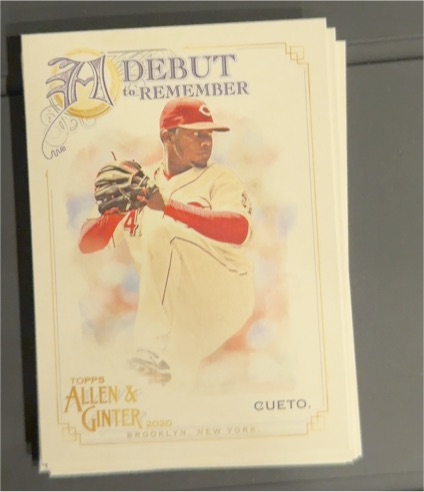 2020 Topps Allen & Ginter #DTR-6 Johnny Cueto A Debut to Remember — front