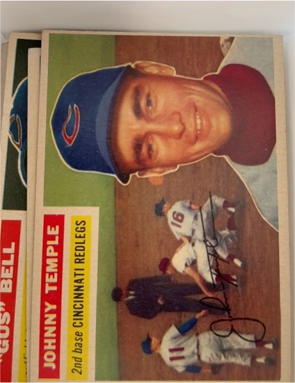 1956 Topps #212 Johnny Temple — front