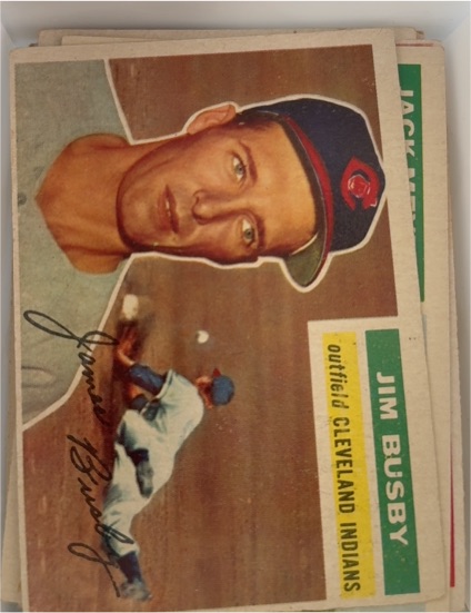 1956 Topps #330 Jim Busby Cleveland Indians — front