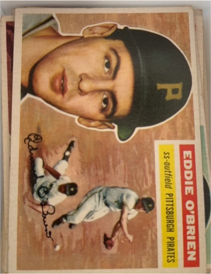 1956 Topps #116 Eddie O'Brien — front