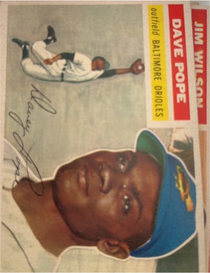 1956 Topps #154 Dave Pope — front