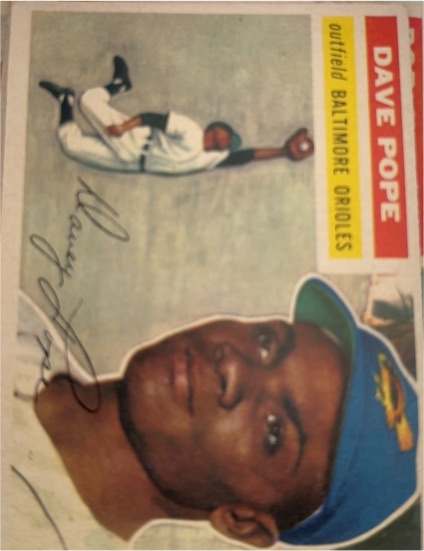 1956 Topps #154 Dave Pope — front