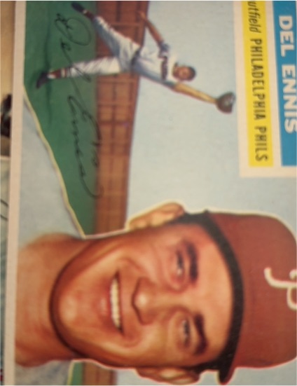 1956 Topps #220 Del Ennis — front