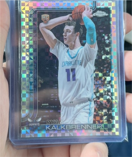2025-26 Topps Chrome #284 Ryan Kalkbrenner X-Fractor Rookie — front