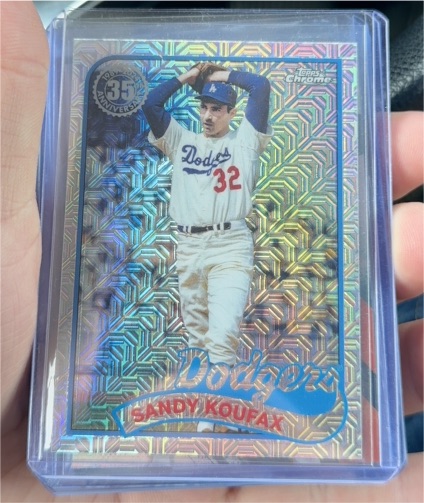 2024 Topps Series 2 - 1989 Topps Chrome Silver Pack Mojo #2T89C-89 Sandy Koufax — front