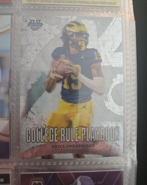 2025 Bowman Chrome University #CRP-6 Bryce Underwood College Rule Playbook — front