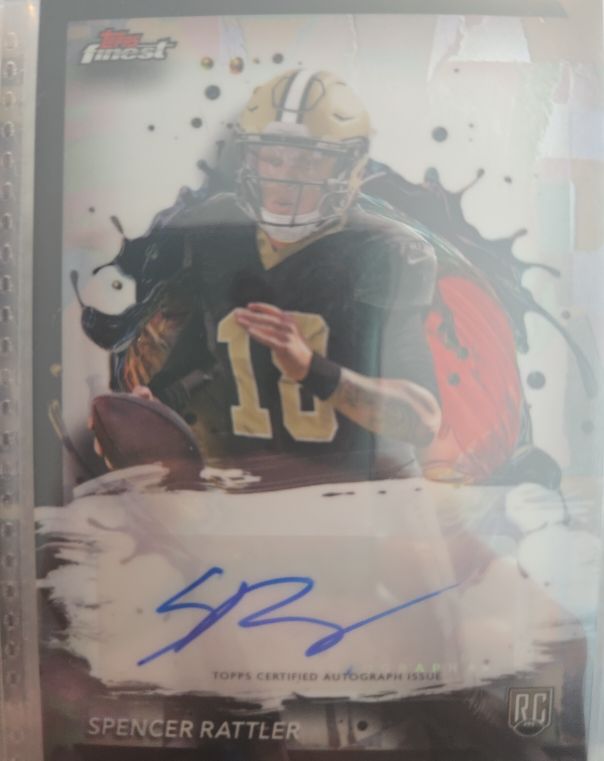 2024 Topps Finest #RFA-SR Spencer Rattler Rookie Autograph — front