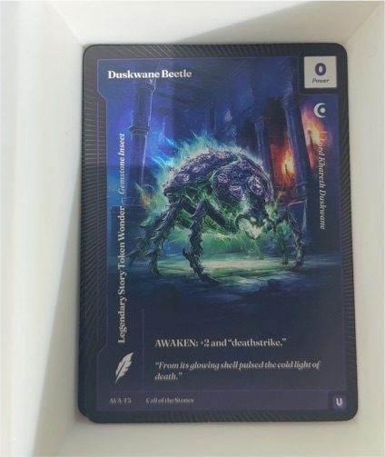 2025 Force of Will Wonders of the First #AVA-T5 Duskwane Beetle — front