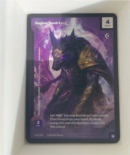 Call of the Stones #224 Ancient Tomb Lord — front