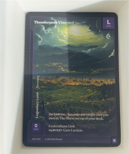 2025 Wonders of the First #216 Thunderpeak Vineyard — front