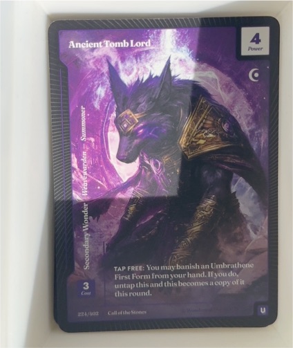 Call of the Stones #224 Ancient Tomb Lord — front