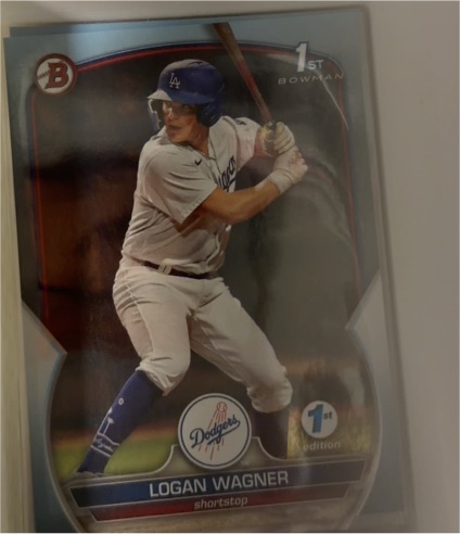 2023 Bowman Chrome Prospects 1st #BCP-36 Logan Wagner — front