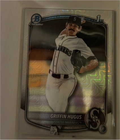 2025 Bowman Draft Chrome #BDC-101 Griffin Hugus Mojo Refractor — front