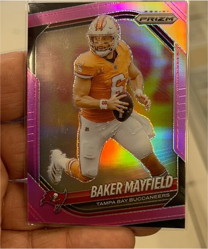 2025 Panini Prizm #283 Baker Mayfield Pink Prizm — front