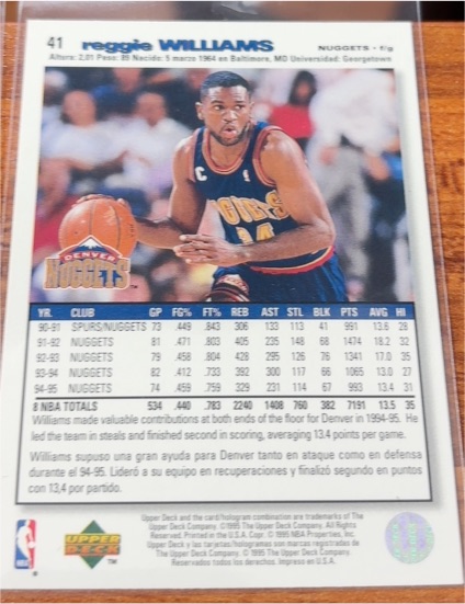 1993-94 Upper Deck #327 Reggie Williams — front