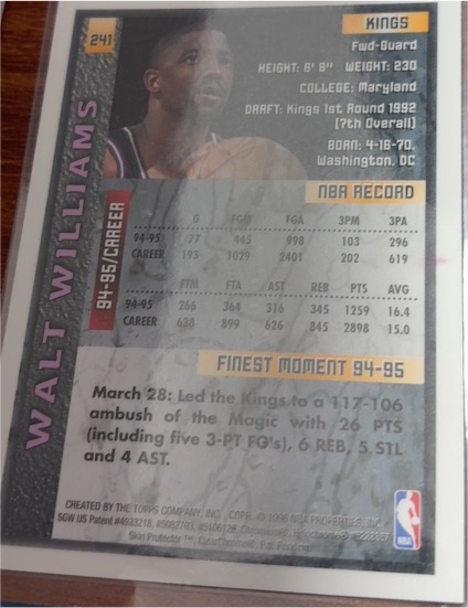 1994-95 Topps #247 Walt Williams — front