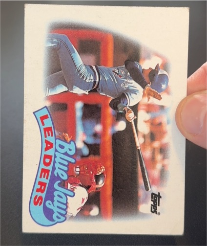 1989 Topps #201 Toronto Blue Jays Team Leaders Kelly Gruber — front