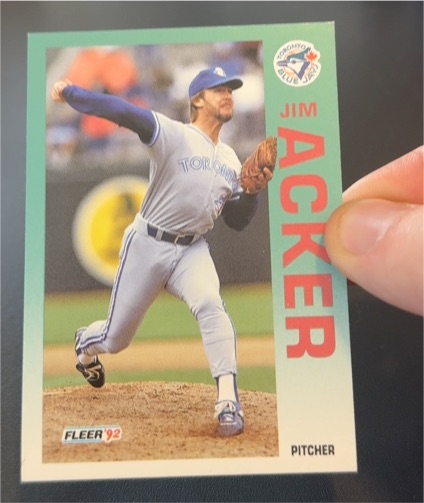 1992 Fleer #322 Jim Acker — front