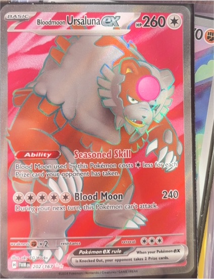 2024 Pokémon SV06: Twilight Masquerade #202/167 Bloodmoon Ursaluna ex — front