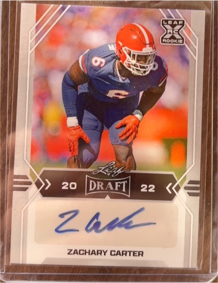 2022 Leaf Draft #BA-ZC1 Zachary Carter Autographs — front
