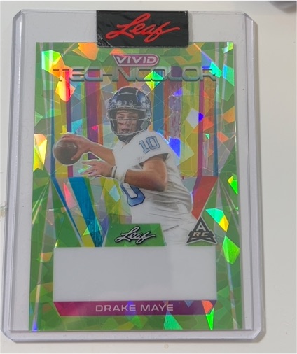 2023 Leaf Vivid Technicolor #T-DM1 Drake Maye Rookie Card — front