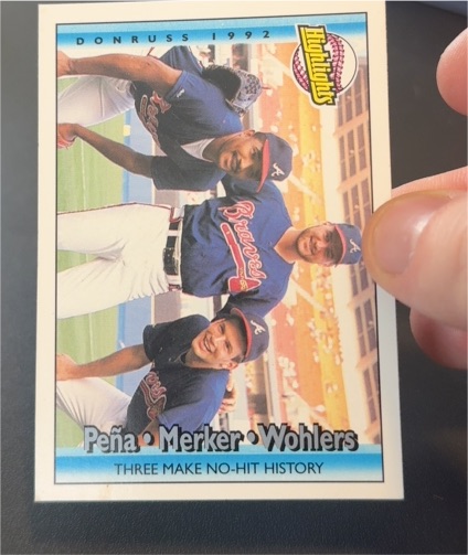 1992 Donruss #616 Alejandro Pena / Kent Mercker / Mark Wohlers — front