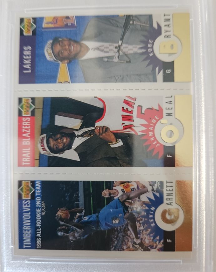 1996 Upper Deck Collector's Choice Mini #M129 Kobe Bryant / Kevin Garnett / Jermaine O'Neal — front