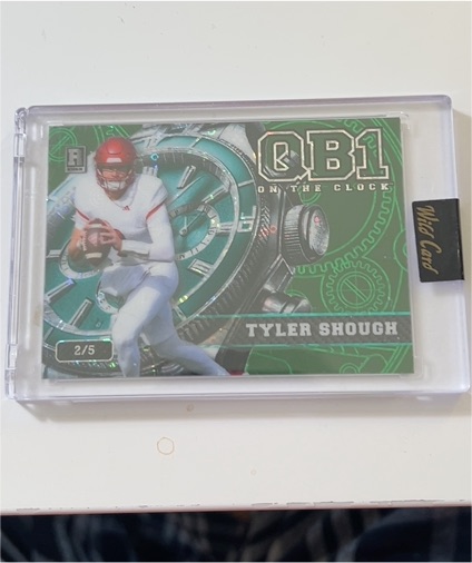 2024 Wild Card QB1 On The Clock #OCW-GN-TS2 Tyler Shough — front