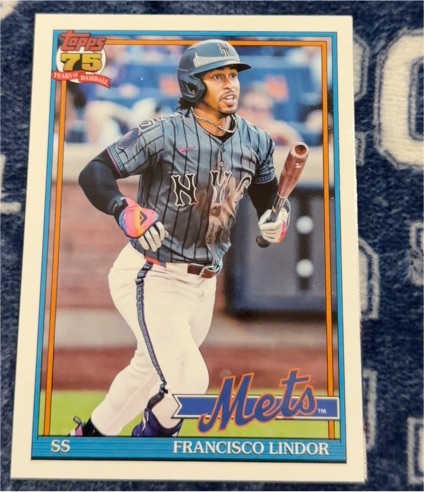 2026 Topps Series 1 1991 #T91-19 Francisco Lindor — front