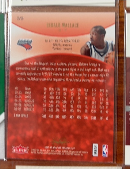 2007-08 Fleer Hot Prospects #39 Gerald Wallace — front