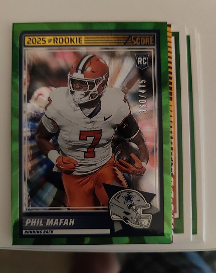 2025 Score #360 Phil Mafah Green Parallel Rookie — front