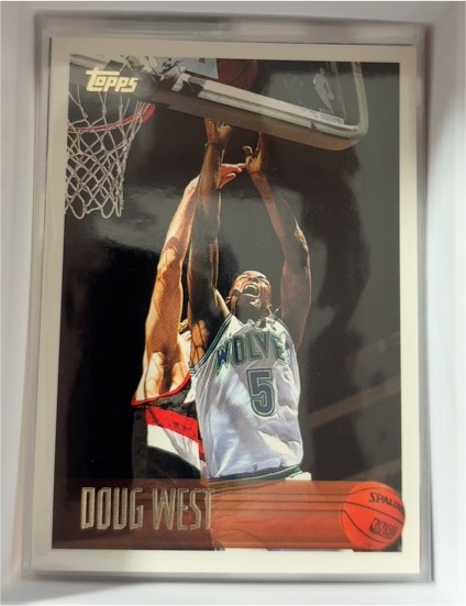 1996-97 Topps #61 Doug West Minnesota Timberwolves Basketball Card — front