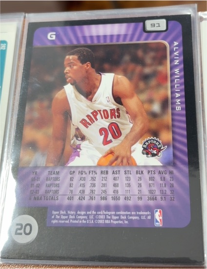 2003-04 Upper Deck Victory #91 Alvin Williams — front