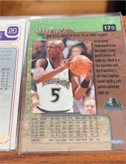 1996 SkyBox #170 Doug West — front